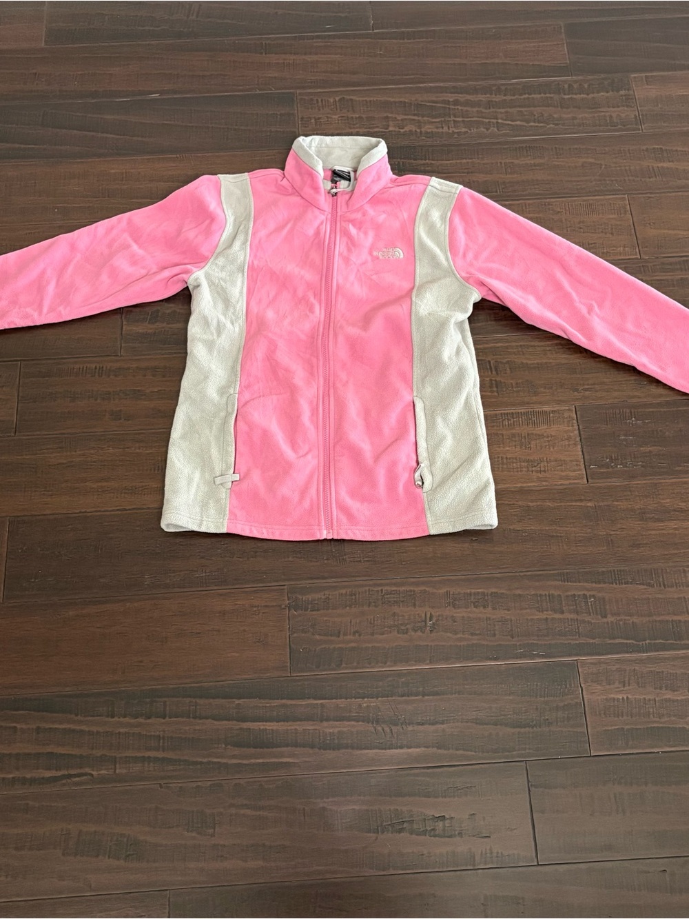 The North Face Pink and Light Gray Fleece Jacket - Full Zip